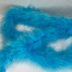 Bright Spring Blue Faux Fur Feather Craft Sewing Trim Ribbon 1.5" 5yds F…